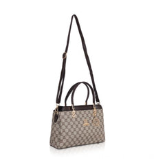Mayawye Women's Faux Leather Printed Handbag (Coffee)
