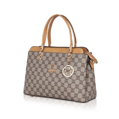 Mayawye Women's Faux Leather Printed Handbag (Camel)