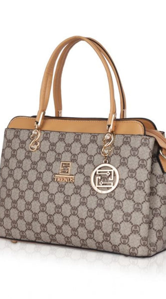 Mayawye Women's Faux Leather Printed Handbag (Camel)