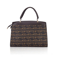 Mayawye Women's Faux Leather Printed Handbag (Coffee)