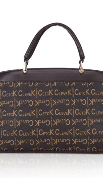 Mayawye Women's Faux Leather Printed Handbag (Coffee)