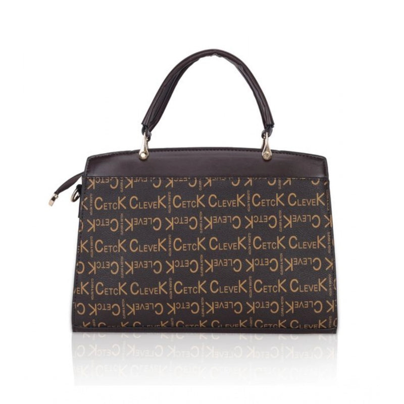 Mayawye Women's Faux Leather Printed Handbag (Coffee)
