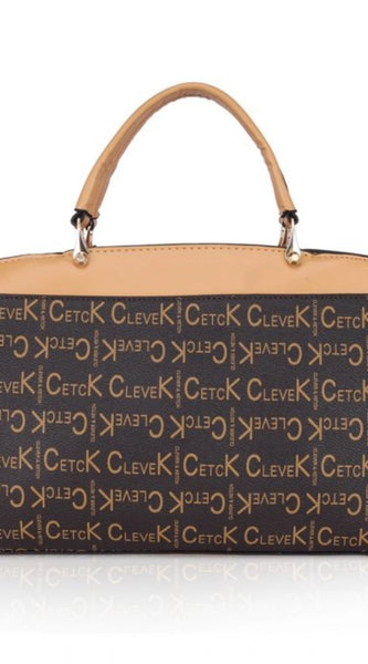 Mayawye Women's Faux Leather Printed Handbag (Camel)