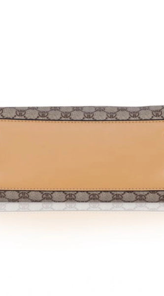 Mayawye Women's Faux Leather Printed Handbag (Camel)