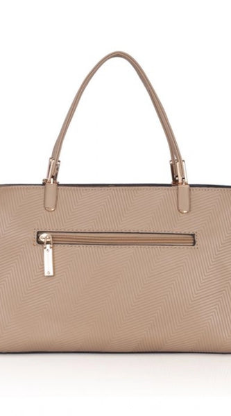 Mayawye Women's Faux Leather Textured Adjustable Long Belt Handbag (Khaki)