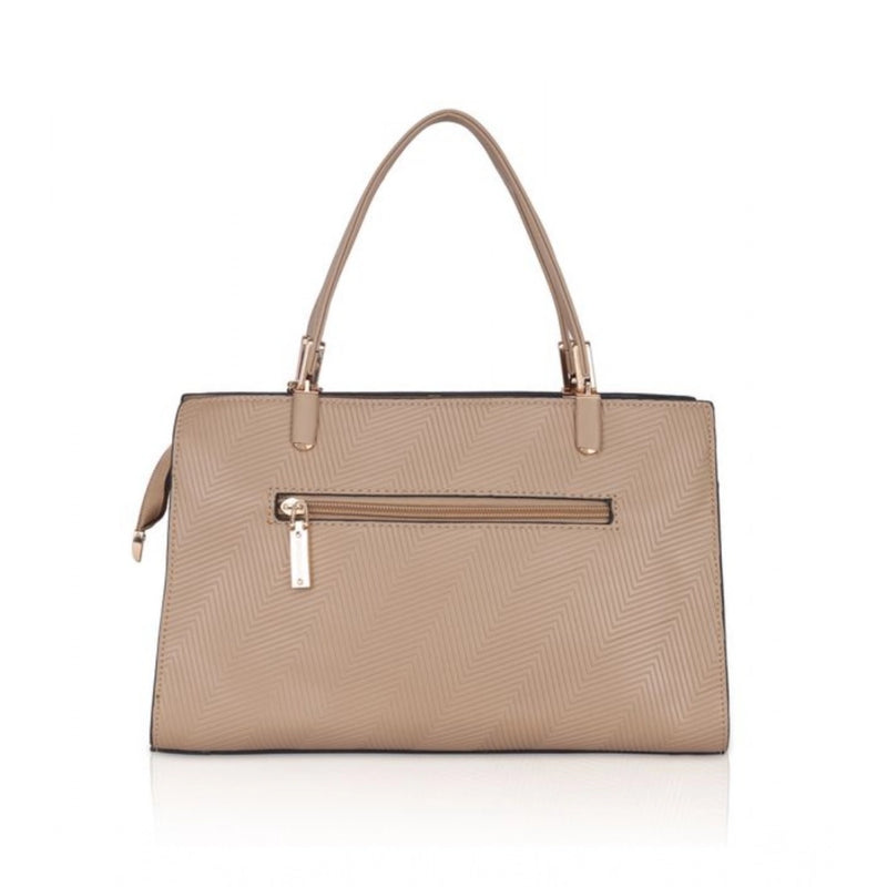 Mayawye Women's Faux Leather Textured Adjustable Long Belt Handbag (Khaki)