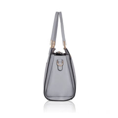 Mayawye Women's Faux Leather Textured Adjustable Long Belt Handbag (Grey)