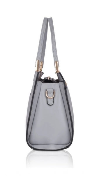 Mayawye Women's Faux Leather Textured Adjustable Long Belt Handbag (Grey)