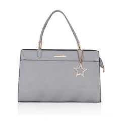 Mayawye Women's Faux Leather Textured Adjustable Long Belt Handbag (Grey)