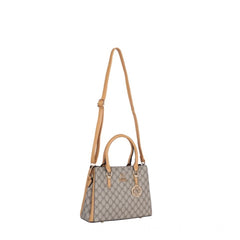 Mayawye Women's Faux Leather Printed Handbag (Camel)