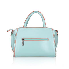 Mayawye Women's Faux Leather Metal Beads Handbag (Green)