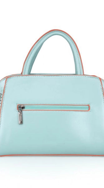 Mayawye Women's Faux Leather Metal Beads Handbag (Green)
