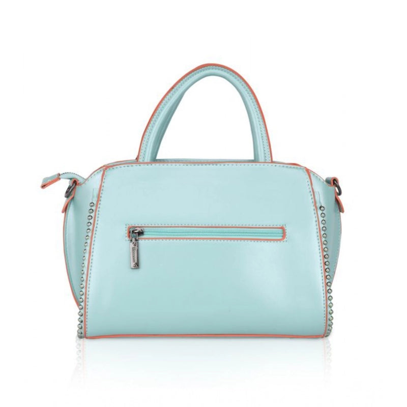 Mayawye Women's Faux Leather Metal Beads Handbag (Green)