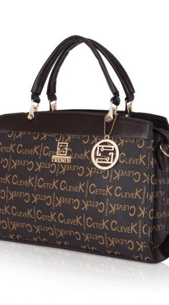 Mayawye Women's Faux Leather Printed Handbag (Coffee)