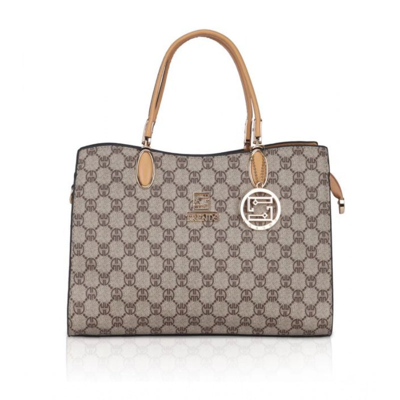 Mayawye Women's Faux Leather Printed Handbag (Camel)