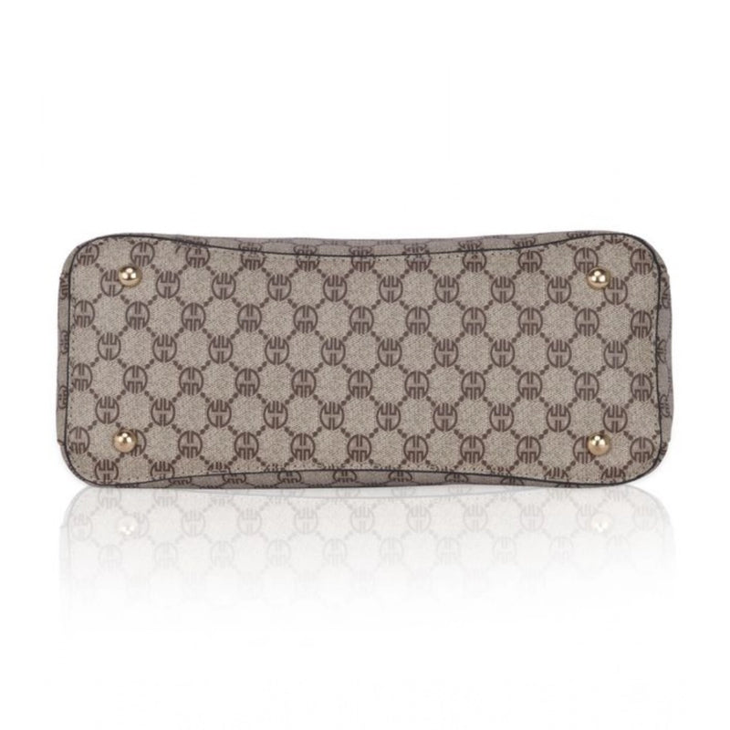 Mayawye Women's Faux Leather Printed Handbag (Camel)