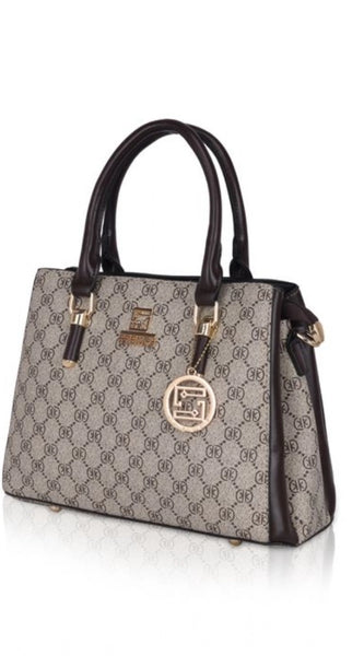 Mayawye Women's Faux Leather Printed Handbag (Coffee)