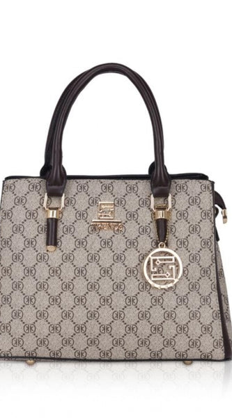 Mayawye Women's Faux Leather Printed Handbag (Coffee)