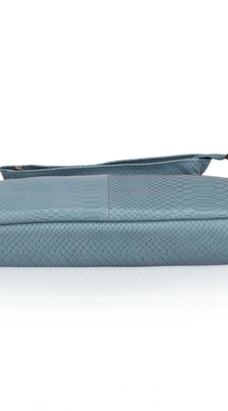 Mayawye Women's Faux Leather Textured Sling Bag (Blue)