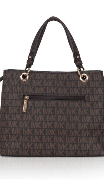Mayawye Women's Faux Leather Printed Handheld Bag (Brown)