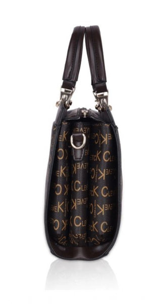 Mayawye Women's Faux Leather Printed Handbag (Coffee)