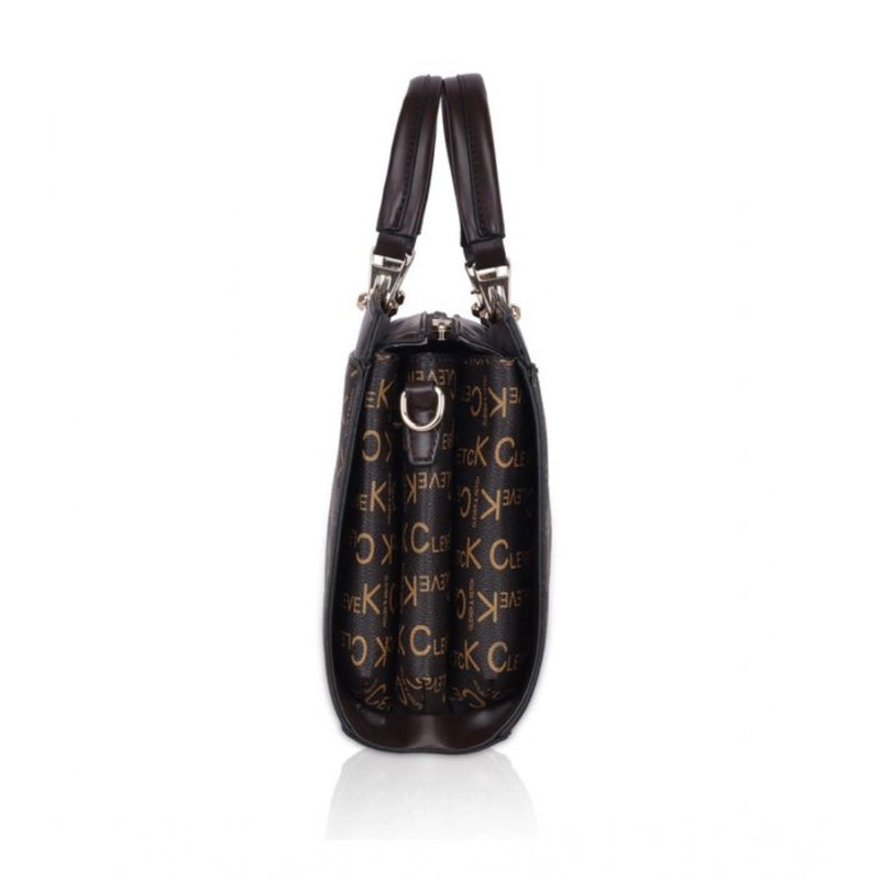 Mayawye Women's Faux Leather Printed Handbag (Coffee)