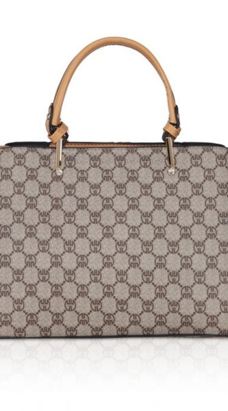 Mayawye Women's Faux Leather Printed Handbag (Camel)