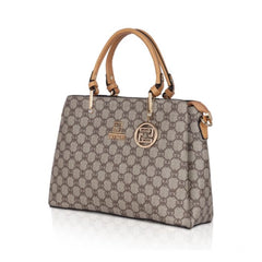 Mayawye Women's Faux Leather Printed Handbag (Camel)