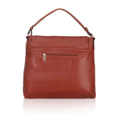 Mayawye Women's Faux Leather Textured Sling Bag (Brown )