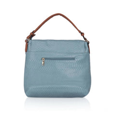 Mayawye Women's Faux Leather Textured Sling Bag (Blue)