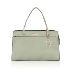 Mayawye Women's Faux Leather Textured Adjustable Long Belt Handbag (Green)