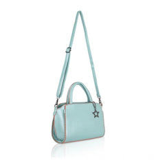 Mayawye Women's Faux Leather Metal Beads Handbag (Green)