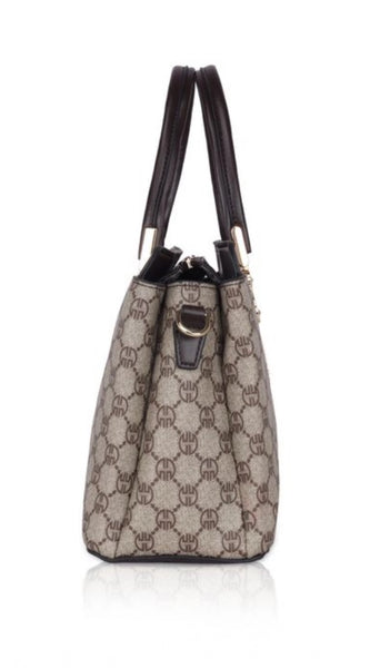 Mayawye Women's Faux Leather Printed Handbag (Coffee)
