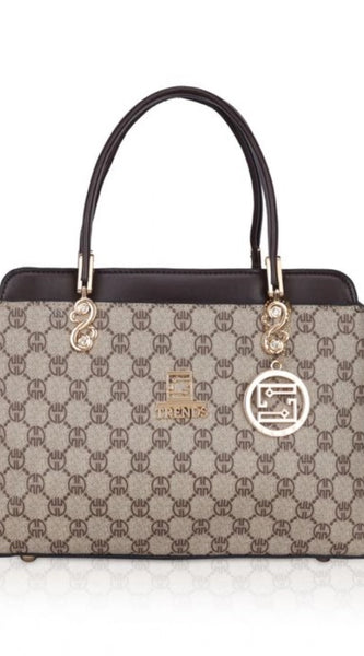 Mayawye Women's Faux Leather Printed Handbag (Coffee)
