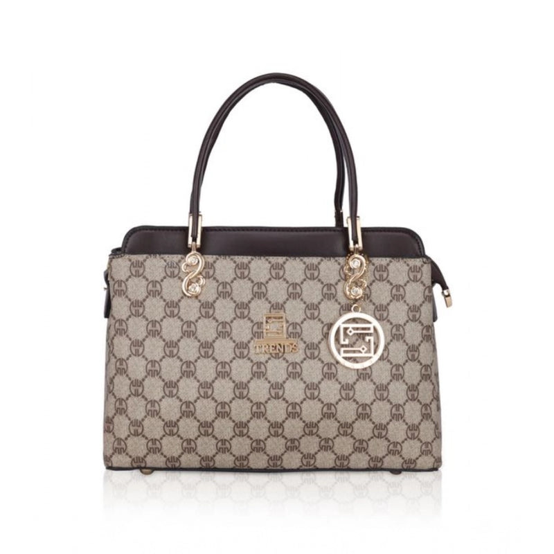 Mayawye Women's Faux Leather Printed Handbag (Coffee)