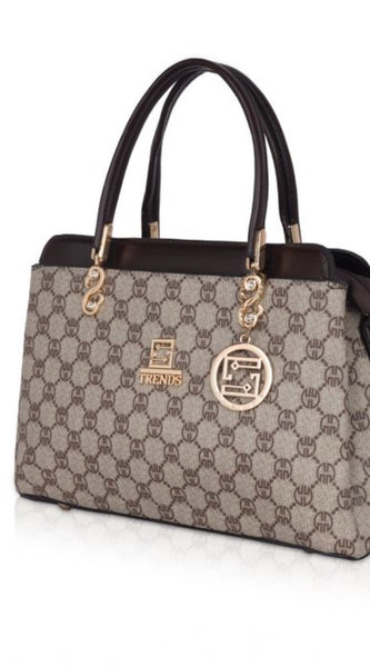 Mayawye Women's Faux Leather Printed Handbag (Coffee)