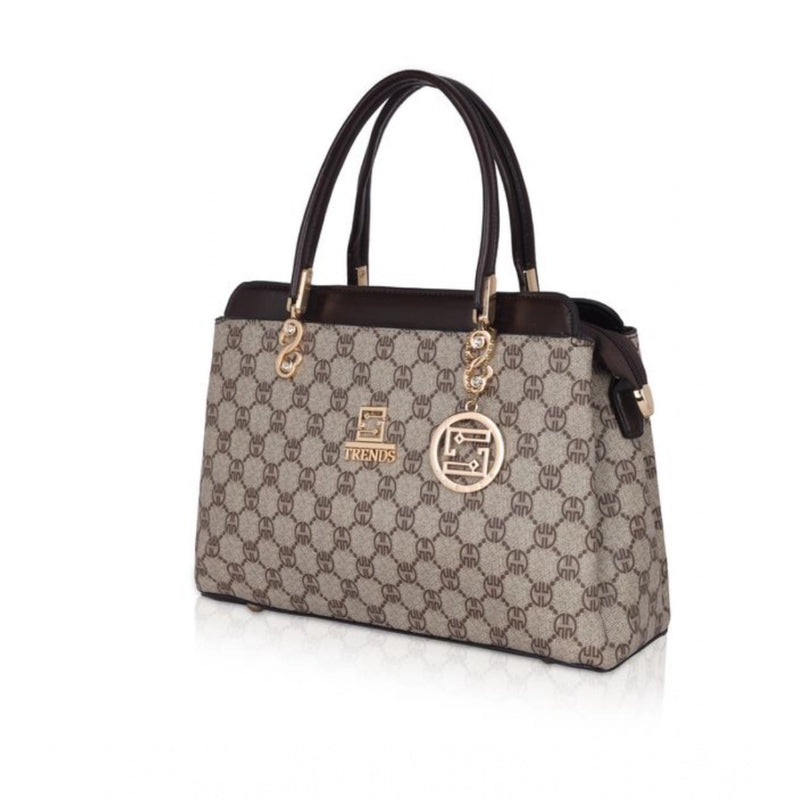Mayawye Women's Faux Leather Printed Handbag (Coffee)