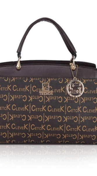 Mayawye Women's Faux Leather Printed Handbag (Coffee)
