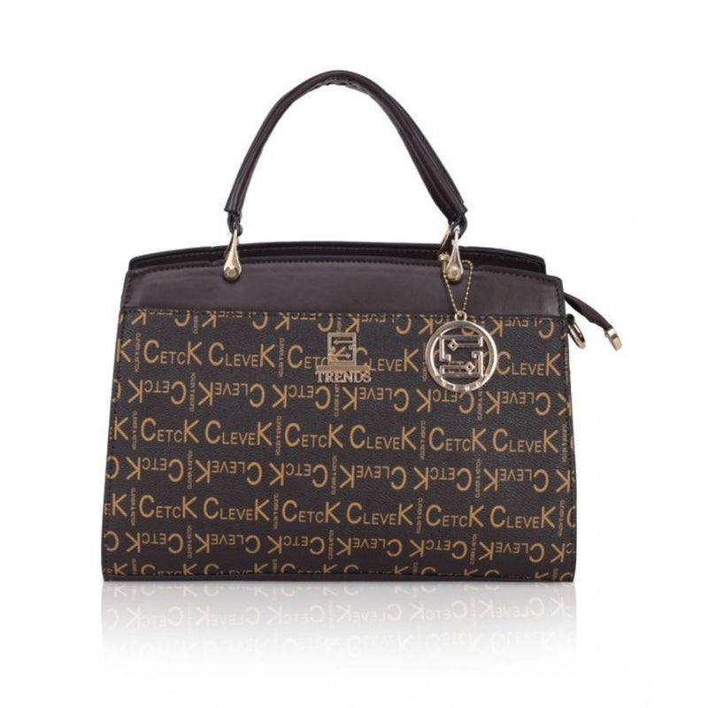 Mayawye Women's Faux Leather Printed Handbag (Coffee)
