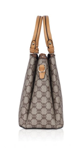 Mayawye Women's Faux Leather Printed Handbag (Camel)