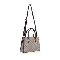 Mayawye Women's Faux Leather Printed Handbag (Coffee)