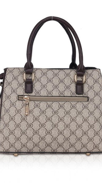 Mayawye Women's Faux Leather Printed Handbag (Coffee)