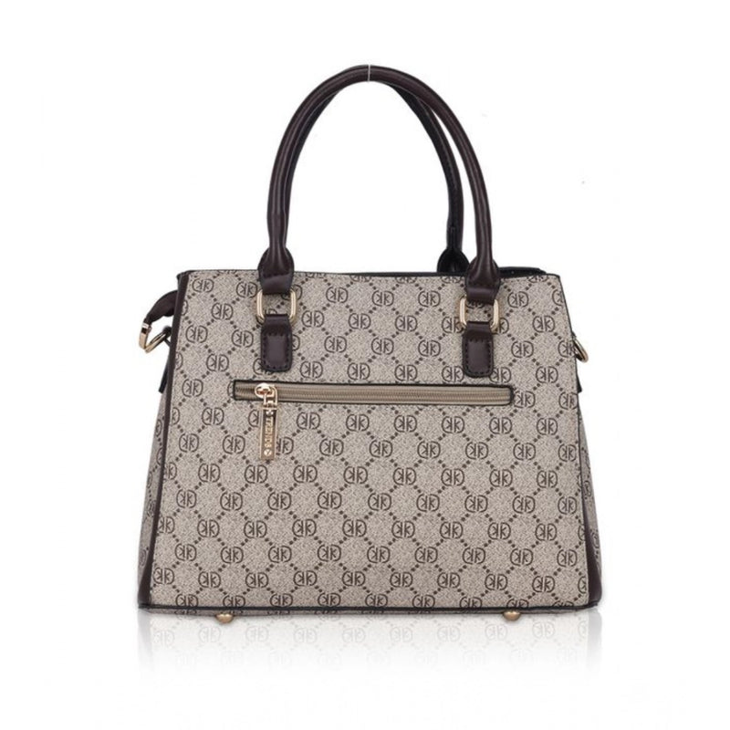 Mayawye Women's Faux Leather Printed Handbag (Coffee)