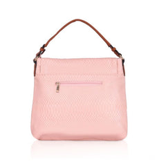Mayawye Women's Faux Leather Textured Sling Bag (Pink)