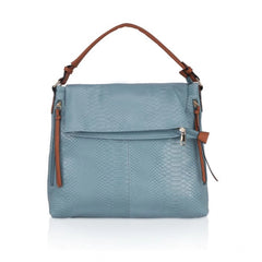 Mayawye Women's Faux Leather Textured Sling Bag (Blue)