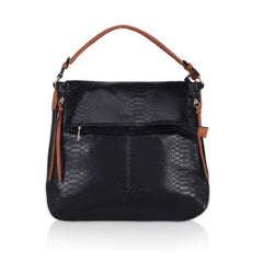 Mayawye Women's Faux Leather Textured Sling Bag (Black)