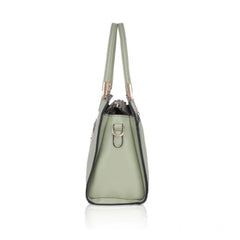 Mayawye Women's Faux Leather Textured Adjustable Long Belt Handbag (Green)
