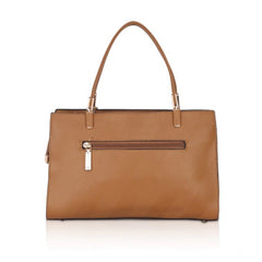 Mayawye Women's Faux Leather Textured Adjustable Long Belt Handbag (Brown)