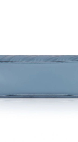 Mayawye Women's Faux Leather Textured Adjustable Long Belt Handbag (Blue)