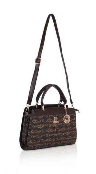 Mayawye Women's Faux Leather Printed Handbag (Coffee)